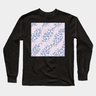 Wavy Paisley Polka Dots | Violet n’ Lavender Digital Illustration Long Sleeve T-Shirt